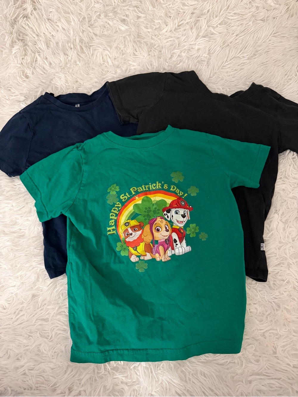 3 Boys 5T 100% Cotton T-Shirt Bundle H&M Honest Paw Patrol